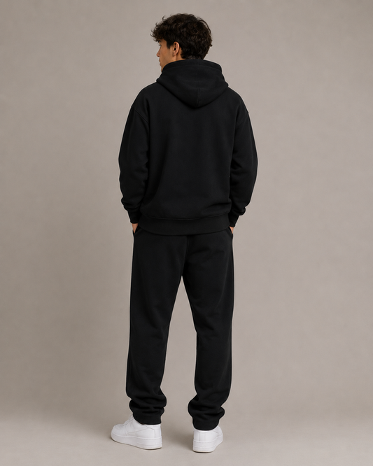 UNFILTERT Signature Oversized Zipper Hoodie – Noir/Or
