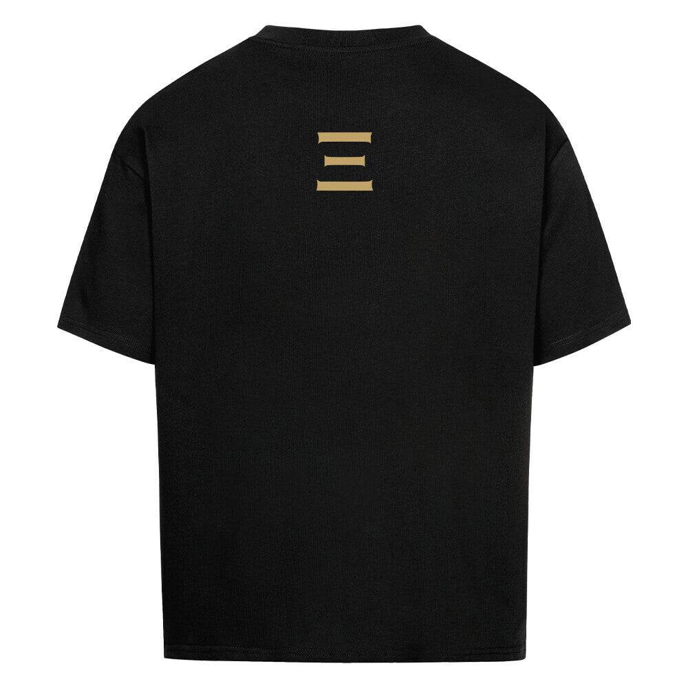 UNFILTERT Signature Oversized T-Shirt in Schwarz mit goldenem Rückenlogo und modernem Oversized Fit