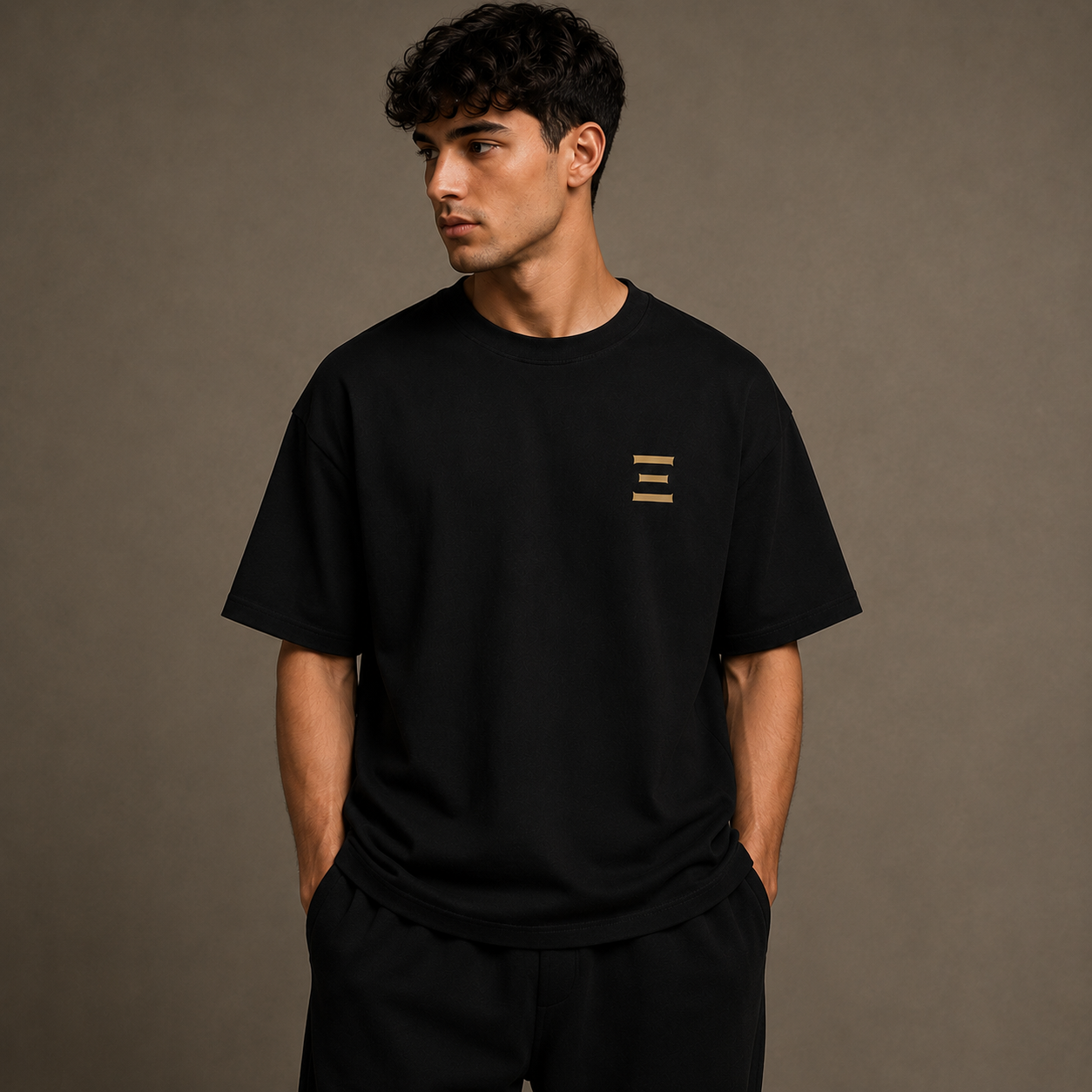 UNFILTERT Signature Oversized T-Shirt – Black/Gold