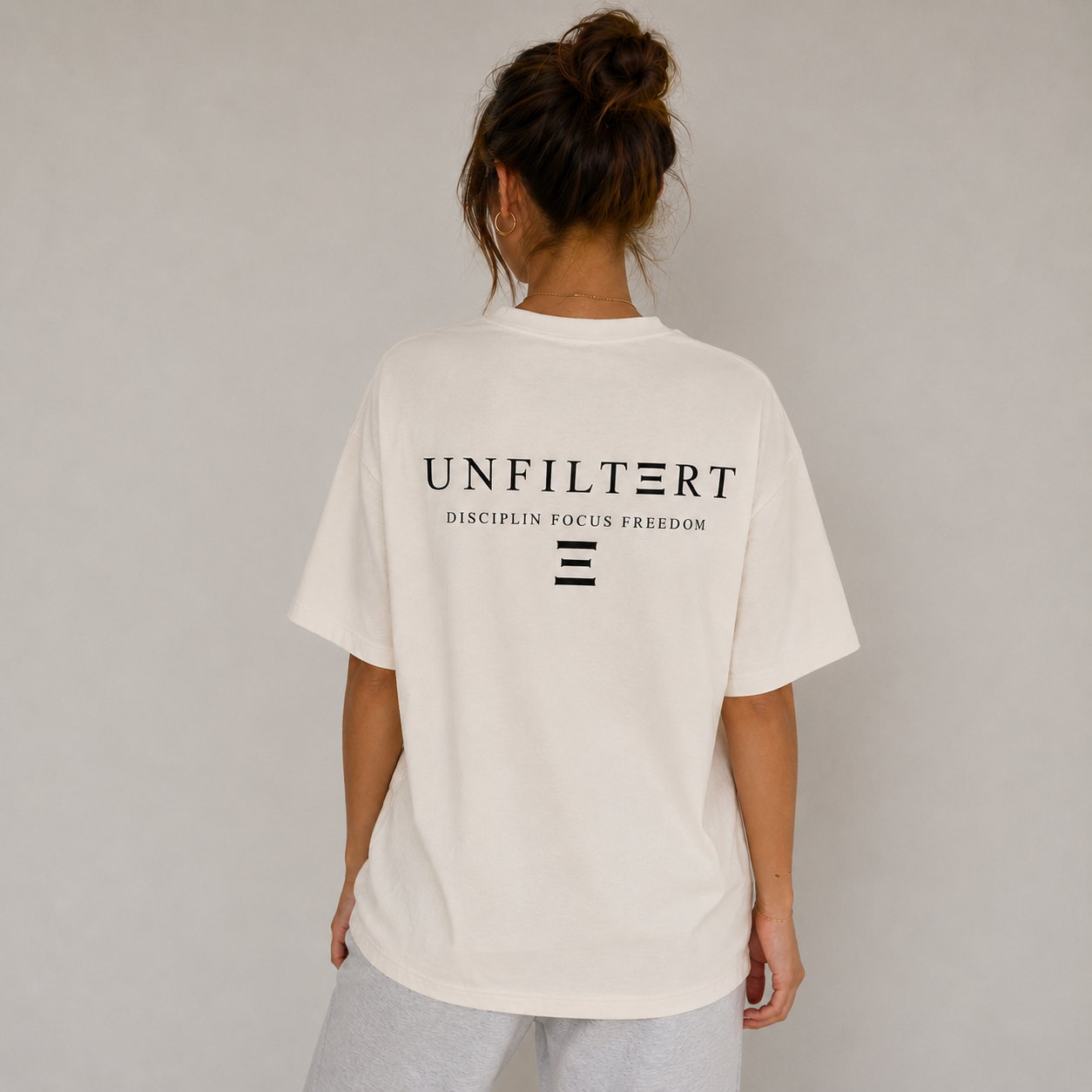UNFILTERT Statement Oversized T-Shirt – Natural Raw