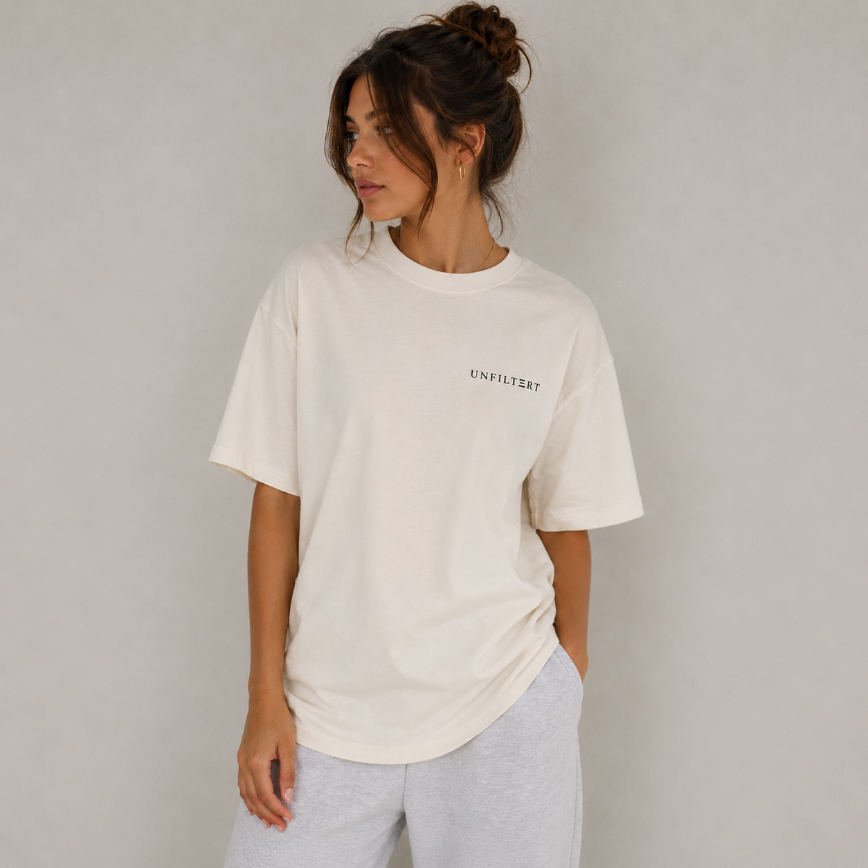 UNFILTERT Statement Oversized T-Shirt – Natural Raw